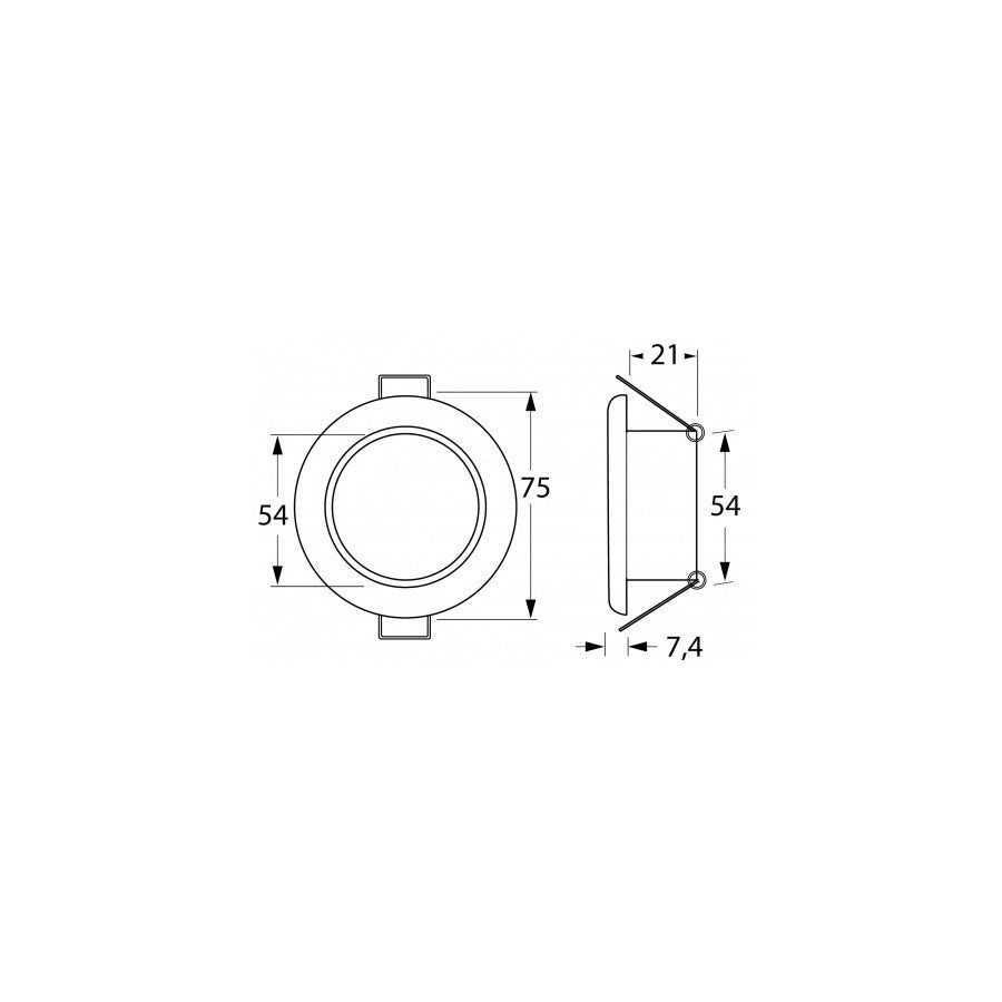 APELO Deckenleuchte Euro LED75