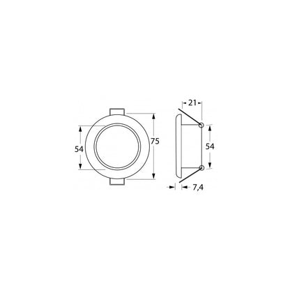 APELO Deckenleuchte Euro LED75
